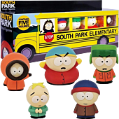 South Park - Cartman, Kenny, Kyle, Stan, and Butters in School Bus 2.5" Vinyl Figure 5-Pack