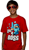 Minecraft - Like a Boss Kids or Youth T-Shirt