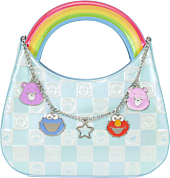 Care Bears x Sesame Street -  8" Faux Leather Crossbody Bag
