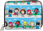 Justice League - Chibi Heroes 5” Faux Leather Zip-Around Wallet