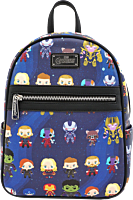 Avengers 4: Endgame - Avengers Chibi Print 11.5” Faux-Leather Mini Backpack