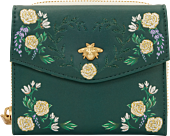 Bridgerton - Floral 4" Faux Leather Zip-Around Wallet