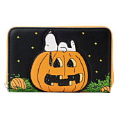 Peanuts - Great Pumpkin Snoopy Glow in the Dark 4” Faux Leather Zip-Around Wallet