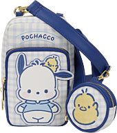 Hello Kitty & Friends - Pochacco Crossbody 7" Faux Leather Sling Bag with Coin Bag
