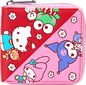 Hello Kitty and Friends - Colour Block 4" Faux Leather Zip-Around Wallet