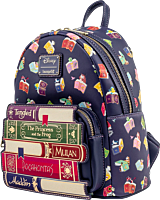 Disney Princess - Books Debossed Print 10” Faux Leather Mini Backpack