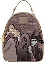 Sleeping Beauty - Sleeping Beauty & Maleficent Spinning Wheel 10" Faux Leather Mini Backpack