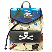 Peter Pan (1953) - Captain Hook Skull 14” Faux Leather Backpack