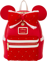 Disney - Minnie Santa Suit 10" Faux Leather Mini Backpack