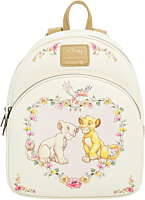Lion King (1994) - Simba & Nala Floral 10" Faux Leather Mini Backpack