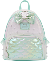 The Little Mermaid (1989) - Iridescent Pearl 10" Faux Leather Mini Backpack