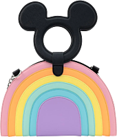 Mickey Mouse - Pastel Rainbow 8" Faux Leather Crossbody Bag
