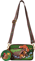 The Fox and the Hound (1981) - Tod & Copper 4" Faux Leather Crossbody Sling Bag with Coin Bag