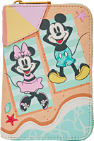 Mickey & Minnie - Beach Fun 4" Faux Leather Zip-Around Wallet