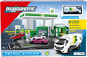 Majorette - Petrol Station BP with Tank Truck 1/64th Scale Die-Cast Vehicle Replica Playset