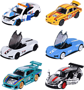 Majorette - Porsche Deluxe Cars 1/64th Scale Die-Cast Vehicle Replica (Display of 12)