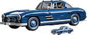 Hot Wheels - Mercedes-Benz 300 SL Mattel Brick Shop Building Block Construction Set (1600 Pieces)