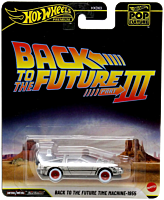 Back to the Future Part III - DeLorean Time Machine 1955 Hot Wheels Premium Pop Culture 1/64th Scale Die-Cast Vehicle Replica