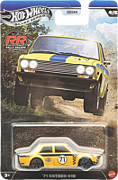 Hot Wheels - '71 Datsun 510 Hot Wheels Silver Series Rally Racers 1/64th Scale Die-Cast Vehicle Replica