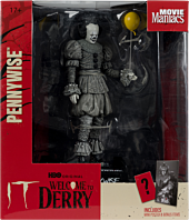 It: Welcome to Derry (2025) - Pennywise (Black & White) Movie Maniacs 6" Scale Posed Figure