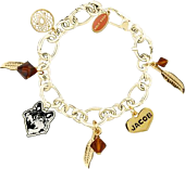 New Moon - Jewellery Charm Bracelet Feather Circle