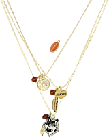 Twilight - New Moon - Feather Circle Triple Chain Necklace