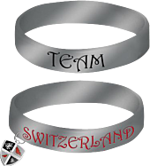 Twilight - Eclipse - Team Switzerland Shield Rubber Bracelets