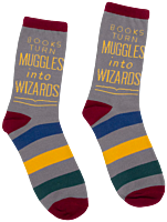 Harry Potter - Books Turn Muggles into Wizards Unisex Socks (Large)