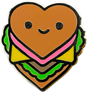 100% Soft - Burger Luv Enamel Pin