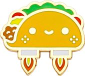 100% Soft - Space Taco Enamel Pin