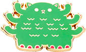 100% Soft - Pangpang Kaiju Kitties Enamel Pin