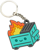 100% Soft - Dumpster Fire PVC Keychain