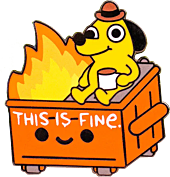 100% Soft - Lil' Dumpster Fire / This is Fine Enamel Pin