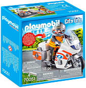 Playmobil: City Life - Emergency Motorbike Playset (70051) (Int Sales Only)