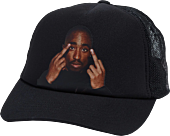 Tupac - Tupac x Primitive Icon II Black Trucker Hat (One Size)