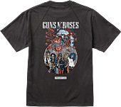 Guns N' Roses - Guns N' Roses x Primitive Raglan Robo Black T-Shirt
