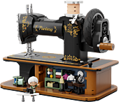 Pantasy - Hand Crank Sewing Machine Retro Collection Building Block Construction Set (1360 Pieces)