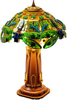 Pantasy - Stained Glass Table Lamp Retro Collection Building Block Construction Set (1067 Pieces)