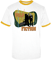 Pulp Fiction - 'Gun Up' White Retro T-Shirt