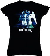 Doctor Who - Don&#39t Blink Weeping Angel Black Female T-shirt 1