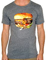 Toddland - Burger Heather Grey Male T-Shirt 1