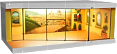 Miniature Scene - Italian Style Street Exhibition Hall 1/64th Miniature Diorama Scene