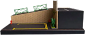 Miniature Scene - Steep Slope Parking Space 1/64th Miniature Diorama Scene