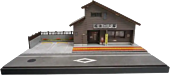Miniature Scene - Japanese Style Train Station (Large Size) 1/64th Miniature Diorama Scene
