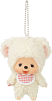Monchhichi - Big Head Super Small Chamu (Sheep) Keychain