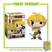 The Seven Deadly Sins - Meliodas in Demon Mode Pop! Vinyl Figure in Acrylic Pop! Protector (Chase Variant)
