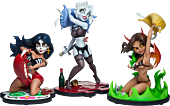 Coffin Comics - Sleepover in Hell Lady Death, La Muerta & Hellwitch Designer Collectible Statue Set