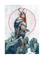 Red Sonja - Red Sonja: Queen of Hyrkania Fine Art Print by Julian Totino Tedesco