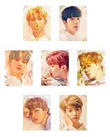 BTS - Love Yourself 9.5” x 12” Fine Art Print Set by Kildren (Set of 7)