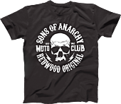 Sons of Anarchy - Skull Logo Black Male T-Shirt
